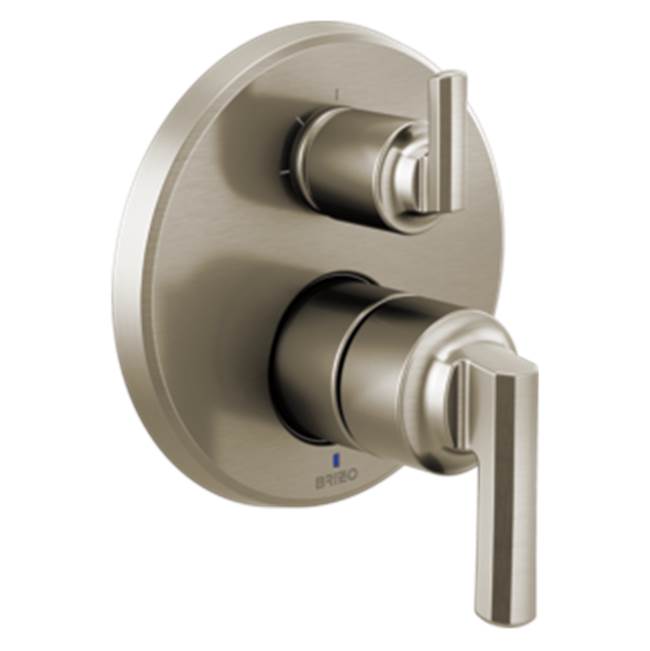 Brizo - LevoirE Pressure Balance Valve With Integrated 3-Function Diverter Trim - Less Handles - Luxe Nickel