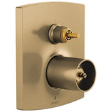 Brizo - Kintsu Pressure Balance Valve with Integrated 6-Function Diverter Trim - Less Handles - Luxe Gold