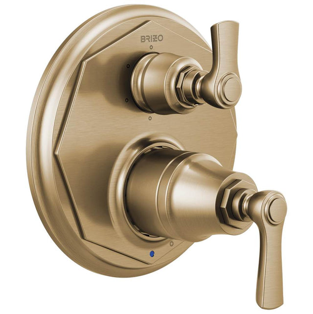Brizo - Rook Pressure Balance Valve with Integrated 6-Function Diverter Trim - Luxe Gold