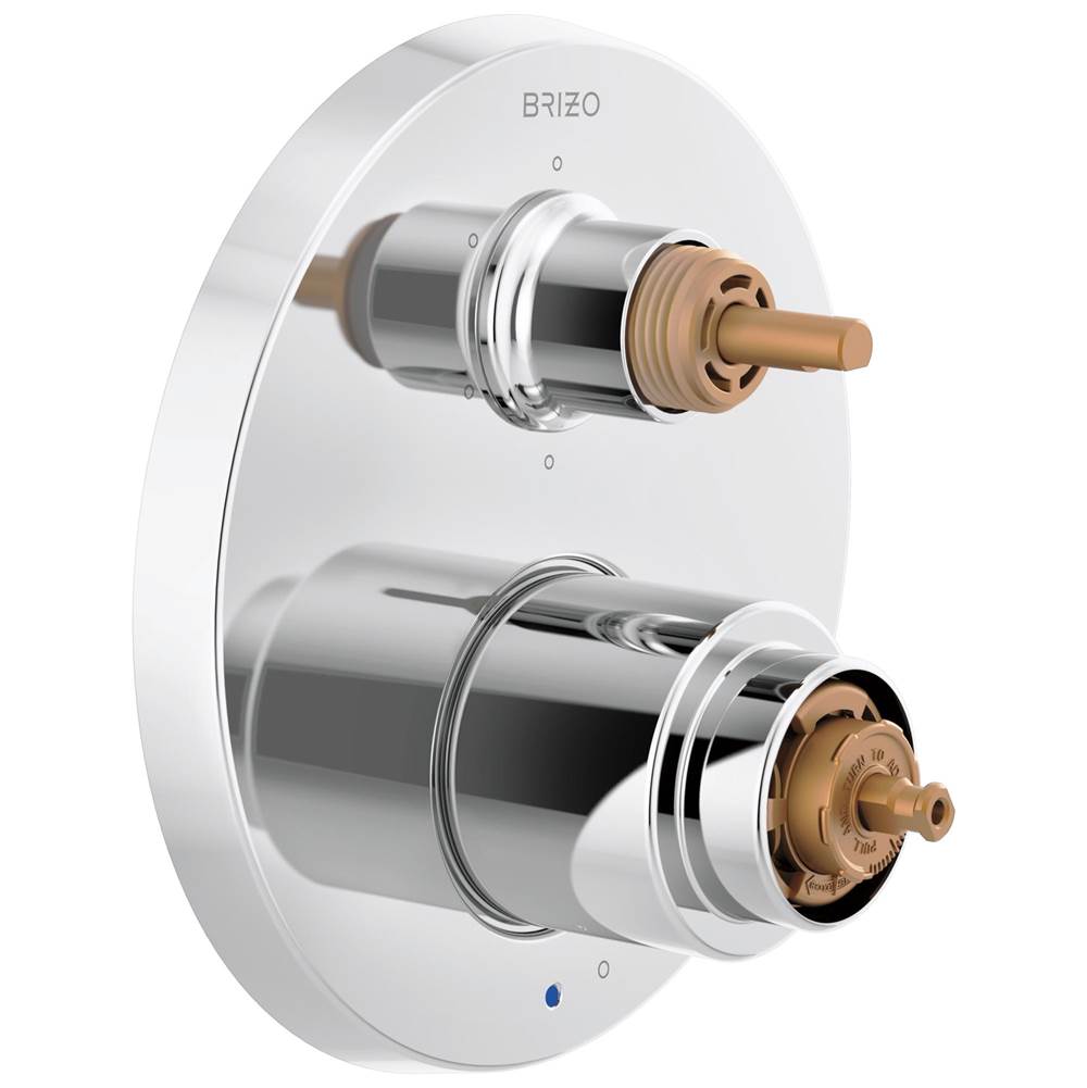 Brizo - Odin Pressure Balance Valve with Integrated 6-Function Diverter Trim - Less Handles - Chrome