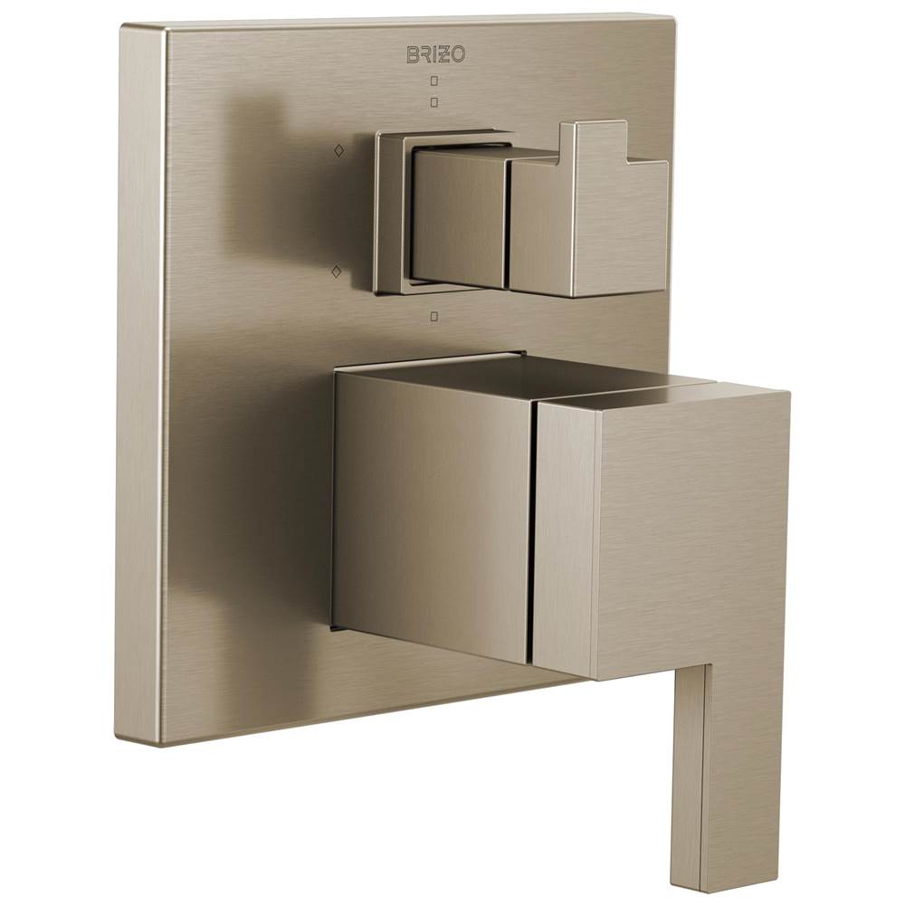 Brizo - Siderna Pressure Balance Valve with Integrated 6-Function Diverter Trim - Brushed Nickel