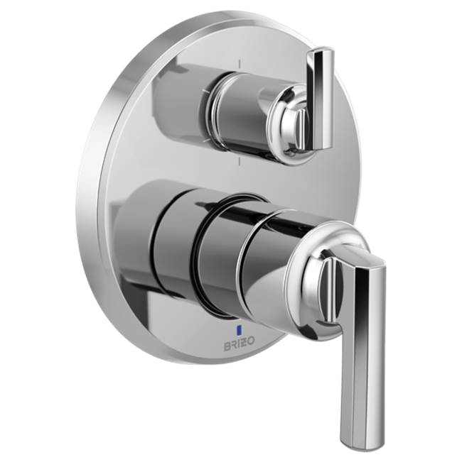 Brizo - LevoirE Pressure Balance Valve With Integrated 6-Function Diverter Trim - Less Handles - Chrome
