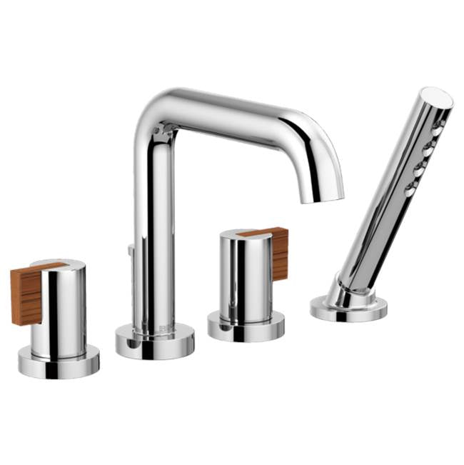 Brizo - Litze Roman Tub with Handshower - Less Handles - Chrome