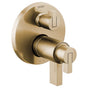 Brizo - Litze TEMPASSURE THERMOSTATIC VALVE WITH 6-FUNCTION DIVERTER TRIM - Less Handles - Luxe Gold