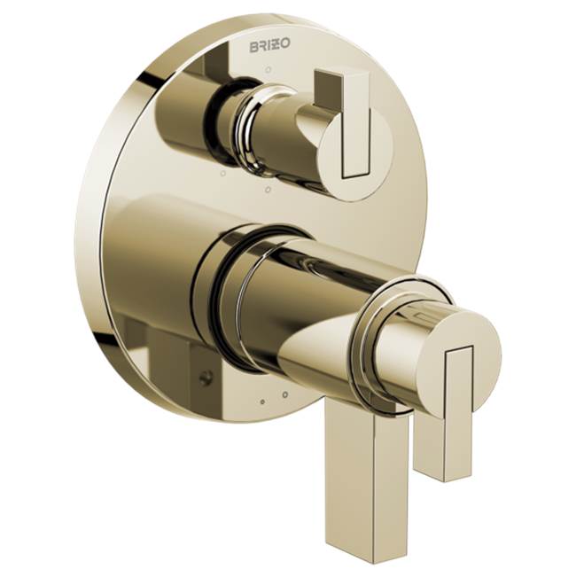 Brizo - Litze TEMPASSURE THERMOSTATIC VALVE WITH 6-FUNCTION DIVERTER TRIM - Less Handles - Polished Nickel