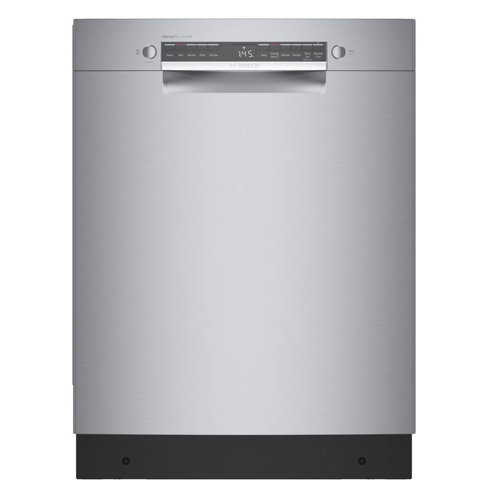 Bosch - 100 Pr, Bar Handle, 5/4 cycles, 46 dBA, Standard 3rd Rack, Rackmatic - WH - White