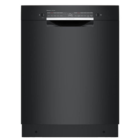 Bosch - 100 Pr, Bar Handle, 5/4 cycles, 46 dBA, Standard 3rd Rack, Rackmatic - BSS - Black Stainless Steel