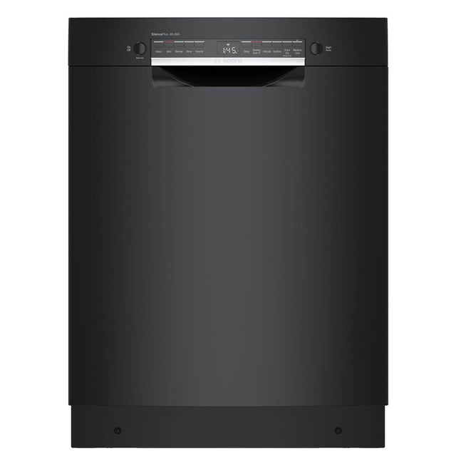 Bosch - 100 Pr, Bar Handle, 5/4 cycles, 46 dBA, Standard 3rd Rack, Rackmatic - BSS - Black Stainless Steel