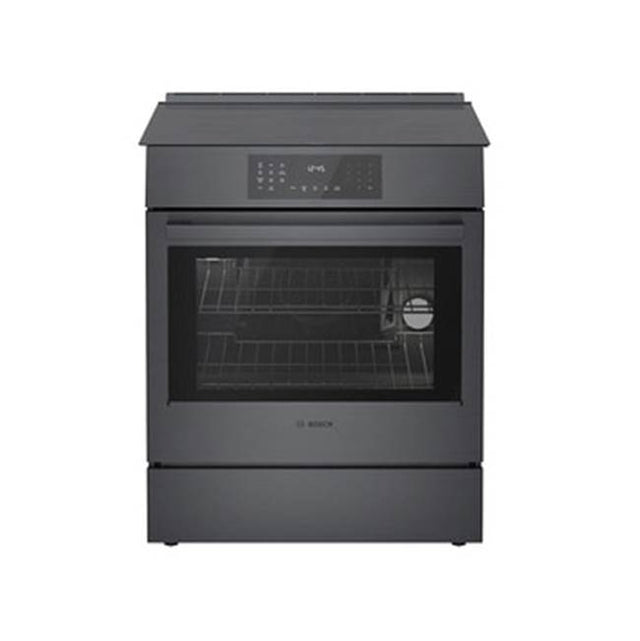 Bosch - 800 Series, Induction Slide-in Range, Black Stainless Steel, US - Black