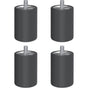 Bosch - Range Feet Premium 30/36, Black Stainless Steel -Set Of 4 - Black Stainless Steel