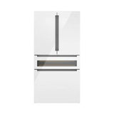 Bosch - 800 Series 36''  French Door Bottom Mount Refrigerator, Refreshment Center, Glass over White - White