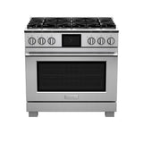 BlueStar - 36'' Dual Fuel Range (6) Burners - Stainless Steel