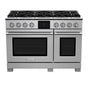 BlueStar - 48'' Dual Fuel Range (8) Burners - Standard RAL Semi Gloss Paint
