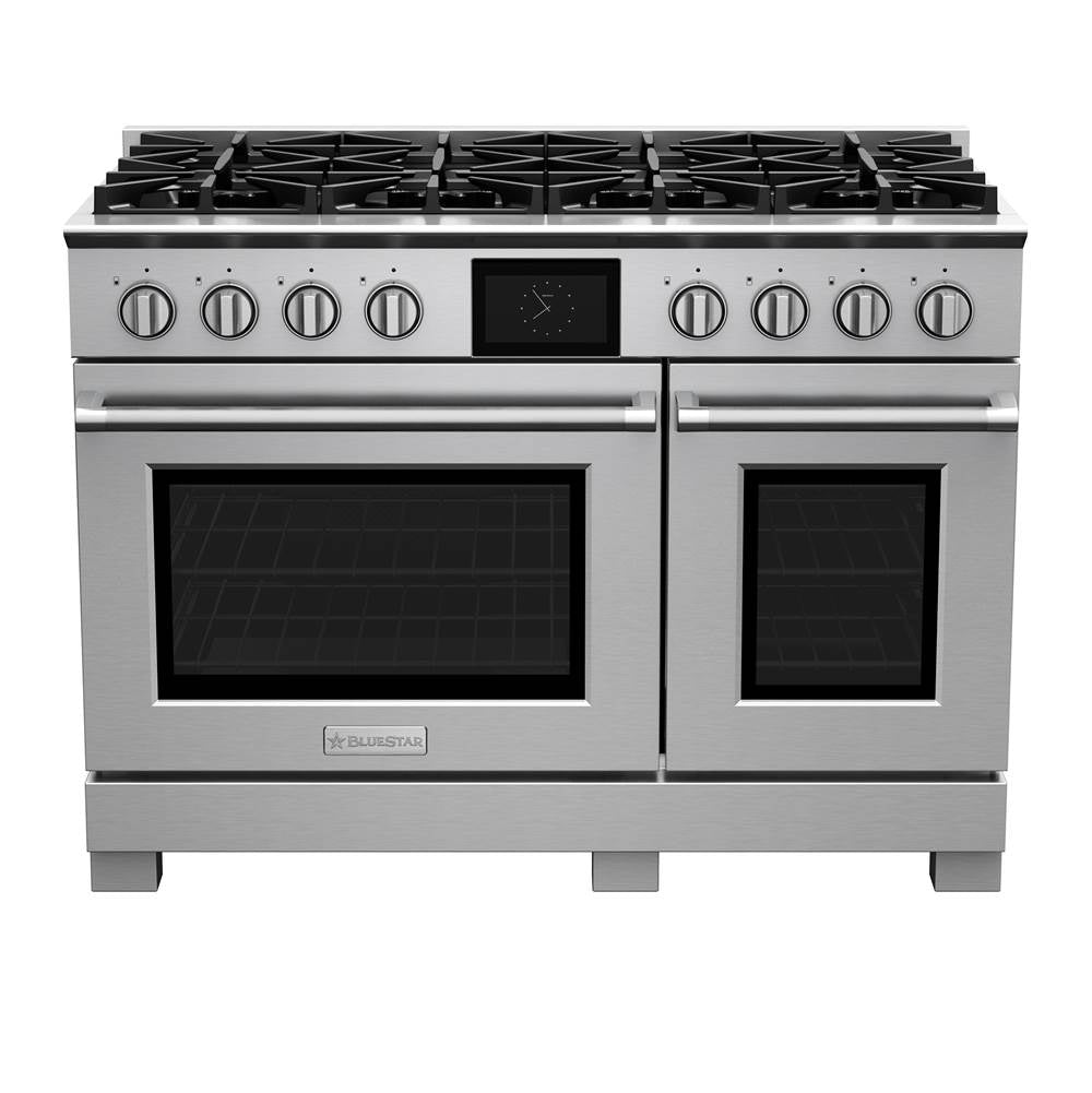 BlueStar - 48'' Dual Fuel Range (8) Burners - Stainless Steel