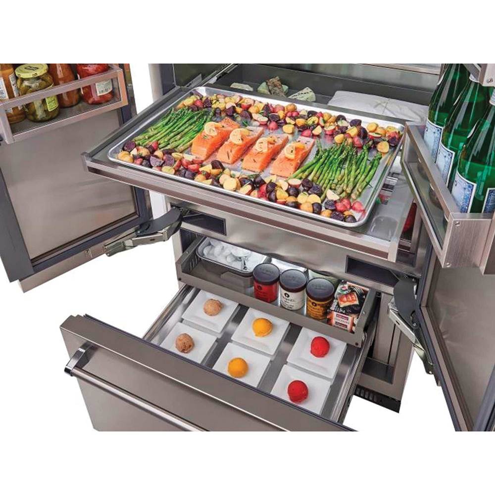 BlueStar - 36'' Built-In Refrigerator With Bottom Freezer - French Door - Stainless Steel