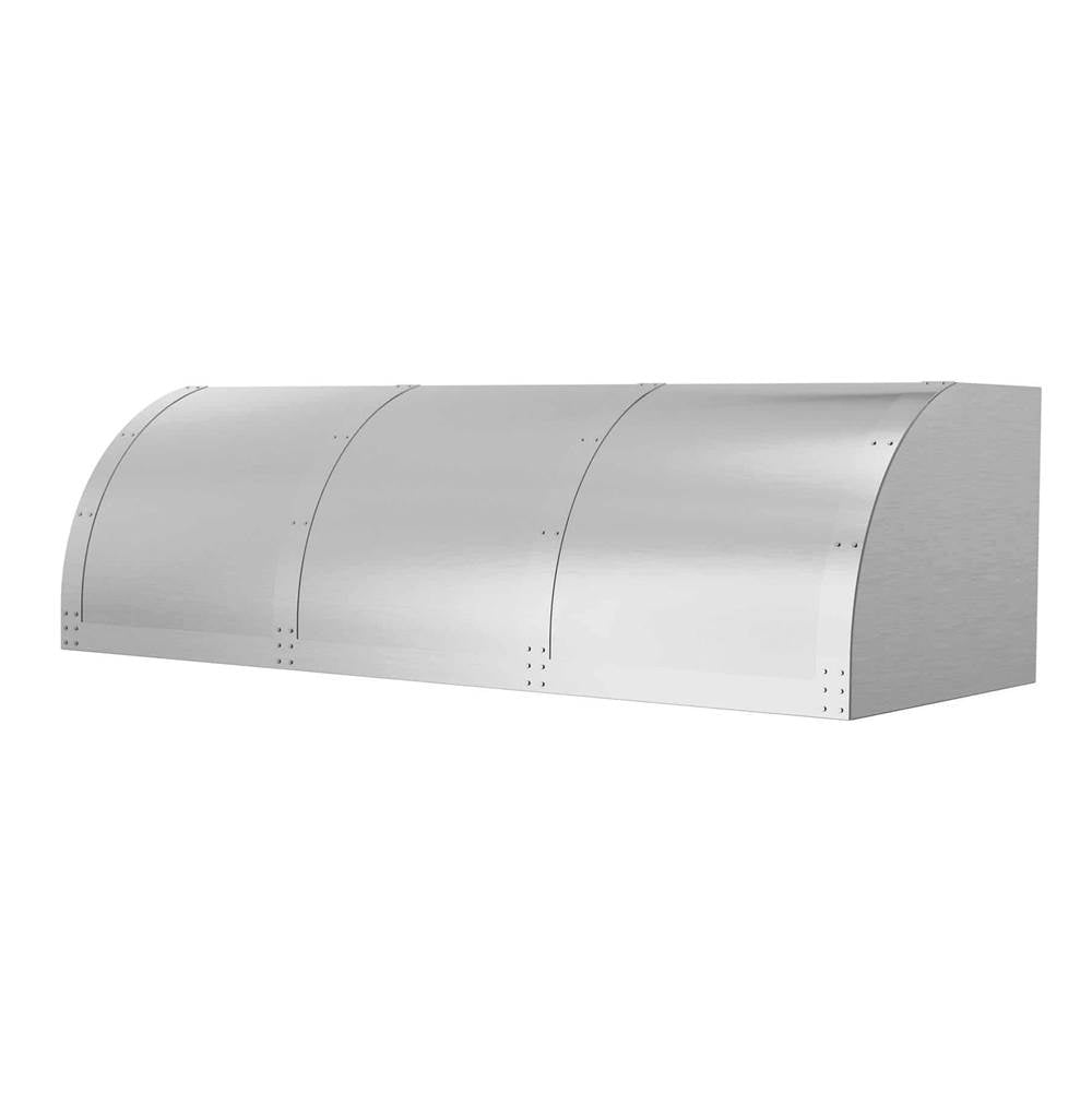BlueStar - 54'' Bonanza Wall Hood With Designer Metal Strapping And Rivets. - Stainless Steel