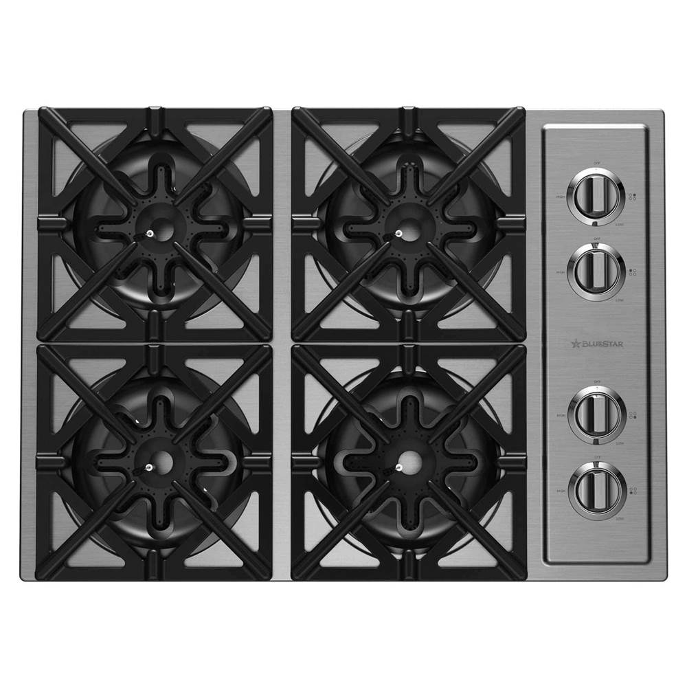 BlueStar - 30'' Drop-In Gas Cooktop - (4) Burners - Stainless Steel