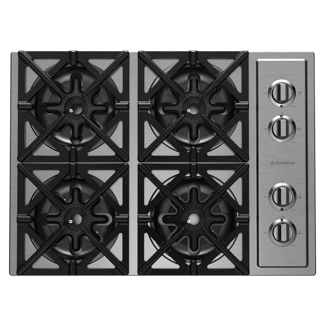 BlueStar - 30'' Drop-In Gas Cooktop - (4) Burners - Stainless Steel