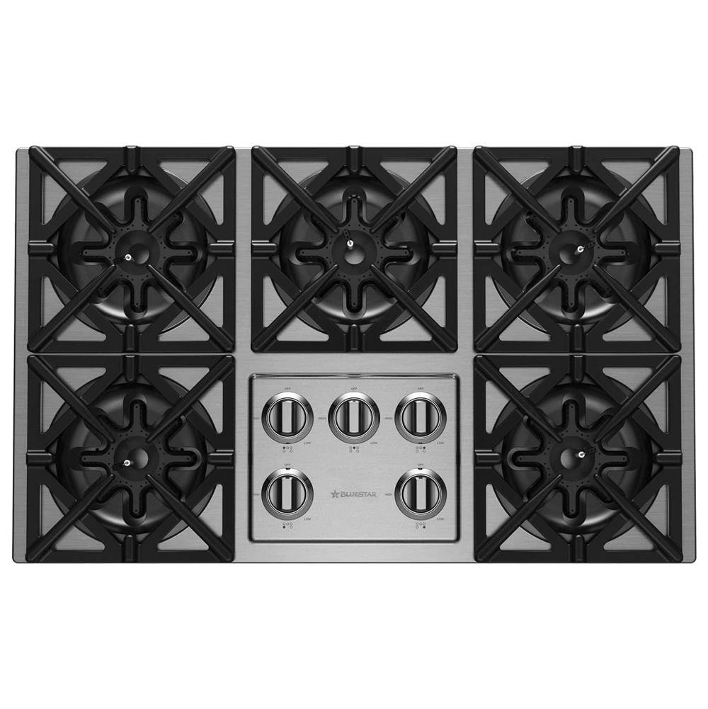 BlueStar - 36'' Drop-In Gas Cooktop - (5) Burners - Stainless Steel