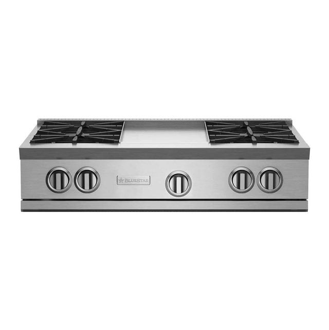 BlueStar - 36'' Nova (Rnb) Range Top - (4) Burners With 12'' Griddle - Stainless Steel