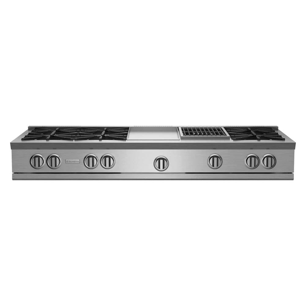 BlueStar - 60'' Nova (Rnb) Range Top - (6) Burners With 12'' Griddle And 12'' Charbroiler - Stainless Steel