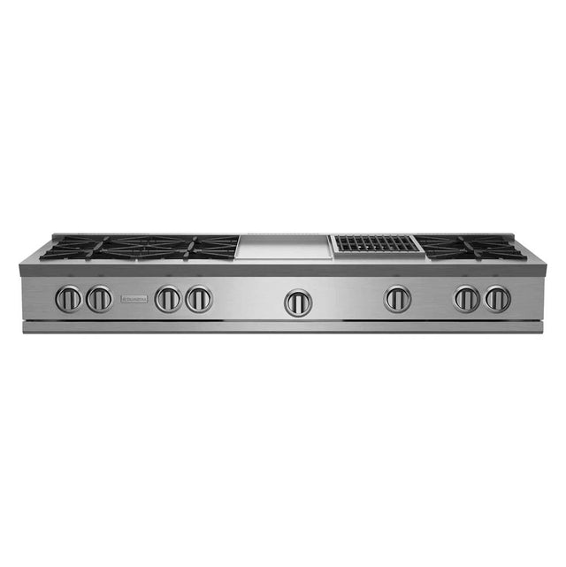 BlueStar - 60'' Nova (Rnb) Range Top - (6) Burners With 12'' Griddle And 12'' Charbroiler - Stainless Steel