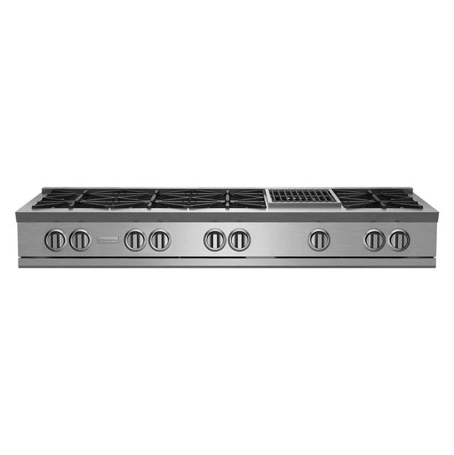 BlueStar - 60'' Nova (Rnb) Range Top - (8) Burners With 12'' Charbroiler - Stainless Steel