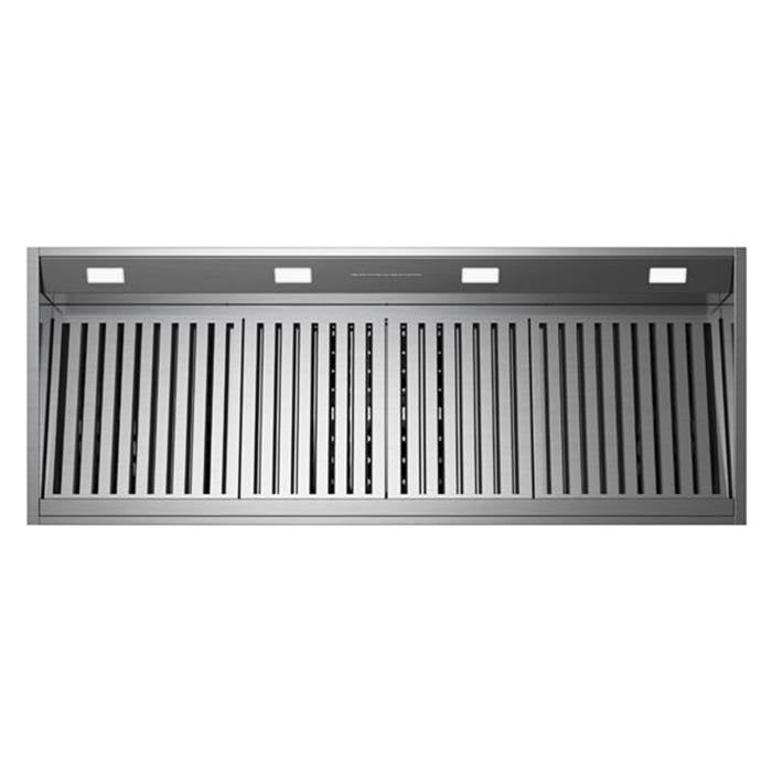 60'' Sahara Curved Sides Wall Hood With Brushed Stainless Strapping And Rivets.