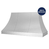 BlueStar - 60'' Sahara Curved Sides Wall Hood With Brushed Stainless Strapping And Rivets. - Standard RAL Semi-Gloss Paint