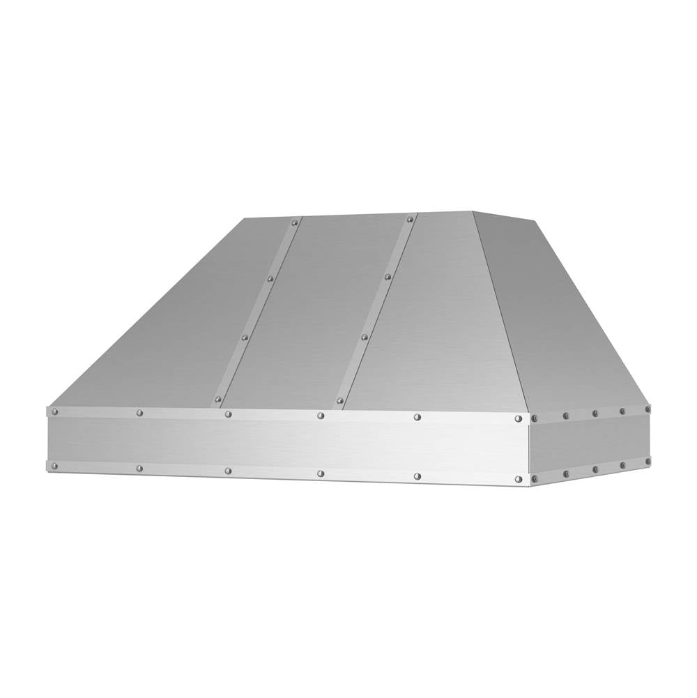 BlueStar - 42'' Hampton Wall Hood With Designer Metal Strapping And Rivets