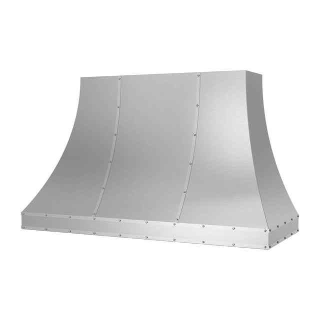 BlueStar - 60'' Ridgeline Wall Hood With Brushed Stainless Strapping And Rivets