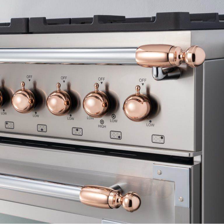 Bertazzoni - Copper Decor Set for Range and Hood - Polished Copper