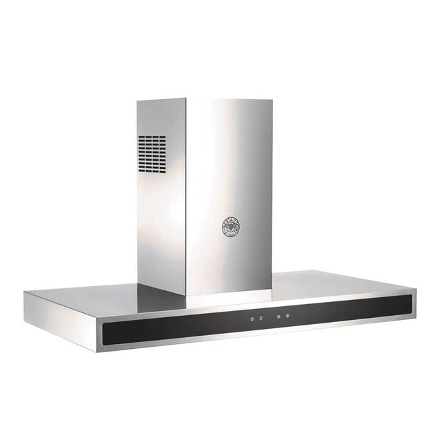 Bertazzoni - Wall Hood, 30'', 2 LED Lights, 600 cfm, Touch User Interface, Glass Panel - Black Glass,Stainless Steel