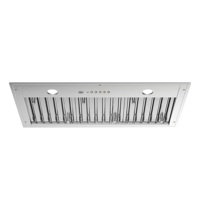 Bertazzoni - Insert Hood, 36'', 18.25'' D, Baffle Filter, Electronic Push Controls, 2 LED Lights, 1200 cfm, 3 SpeedPlus Booster - Stainless Steel
