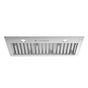 Bertazzoni - Insert Hood, 36'', 18.25'' D, Baffle Filter, Electronic Push Controls, 2 LED Lights, 1200 cfm, 3 SpeedPlus Booster - Stainless Steel