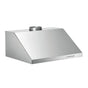 Bertazzoni - Canopy Hood, 24'', Undermount, Mesh Filters, 2 Halogen Lights, 600 cfm - Stainless Steel
