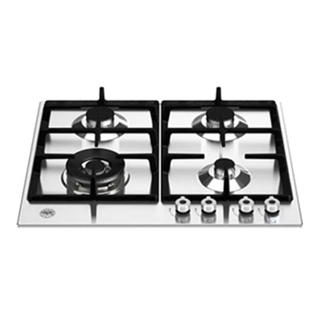 Bertazzoni - Professional Series Front Control Gas Cooktop, 4 Burner, 24'' - Stainless Steel