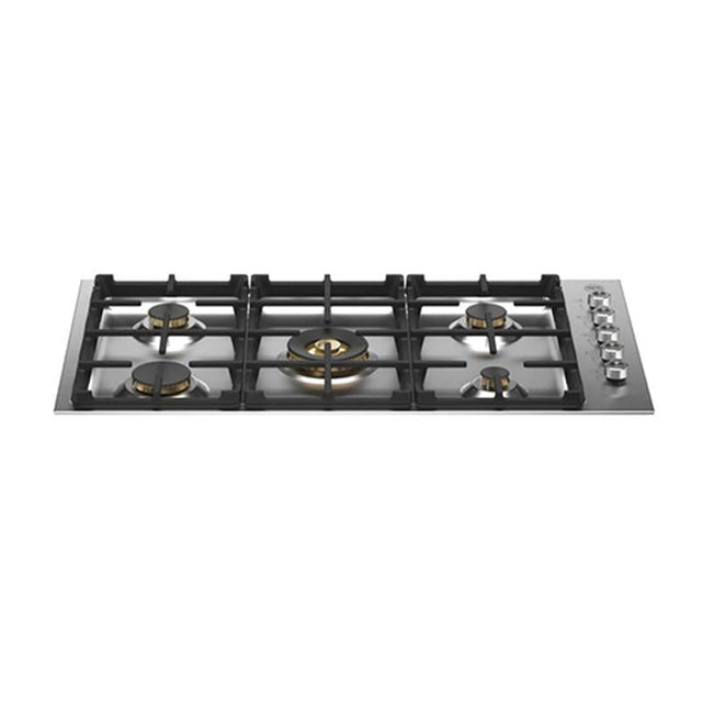 Bertazzoni - Professional Series Drop-In Gas Cooktop, 5 Brass Burners, 36'' - Stainless Steel