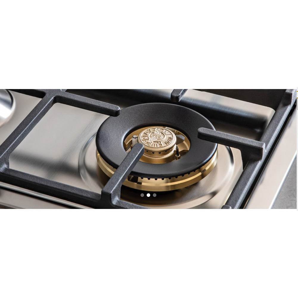 Professional Series Drop-In Gas Cooktop, 6 Brass Burners, 36''