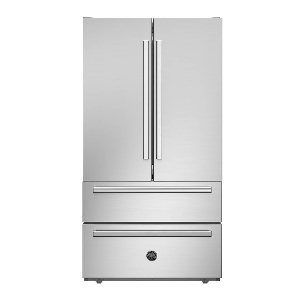 Bertazzoni - Counter Depth French Door Refrigerator, 36'', Internal Ice Maker - Stainless Steel