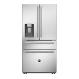 Bertazzoni - Counter Depth French Door Refrigerator, 36'', Ice and Water Dispenser through Door, Quattro Temp Zone Drawer - Stainless Steel