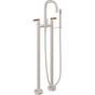 California Faucets - Contemporary Floor Mount Tub Filler - Gloss White