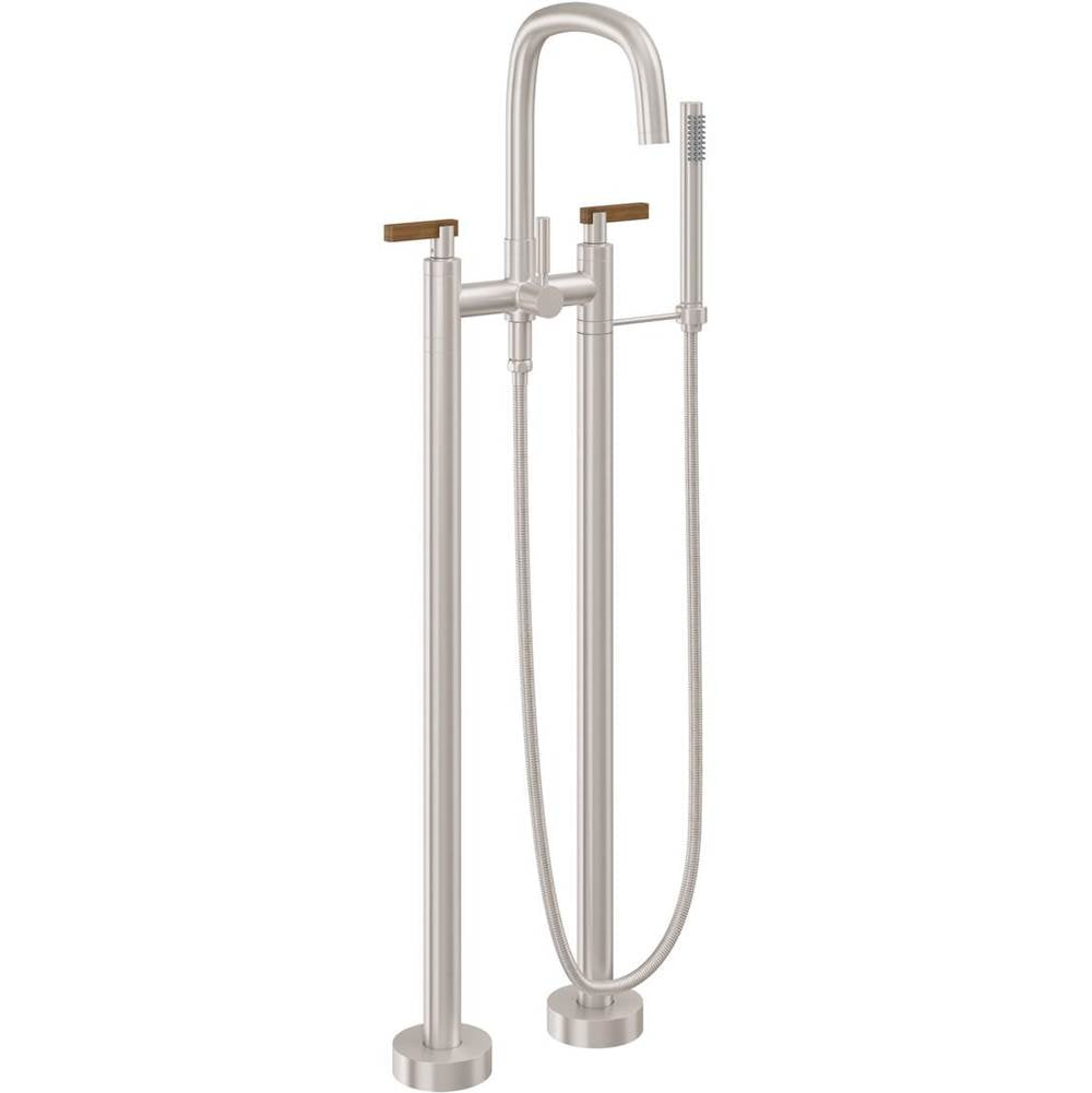 California Faucets - Contemporary Floor Mount Tub Filler - Gloss White