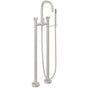 California Faucets - Contemporary Floor Mount Tub Filler - Gloss White