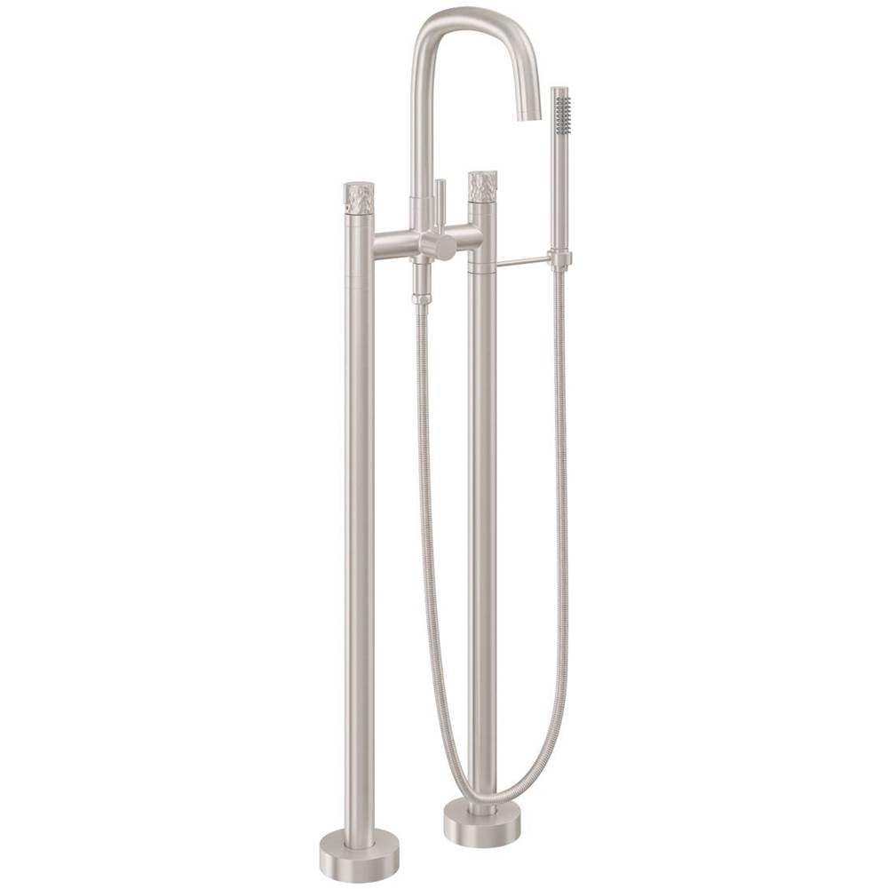 California Faucets - Contemporary Floor Mount Tub Filler - Gloss White