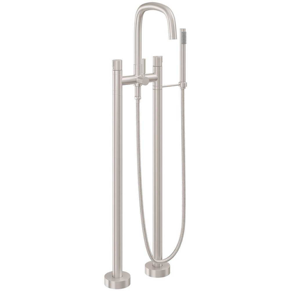 California Faucets - Contemporary Floor Mount Tub Filler - Gloss White