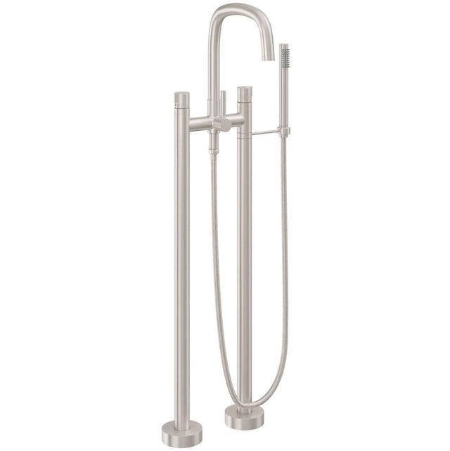 California Faucets - Contemporary Floor Mount Tub Filler - Gloss White