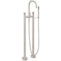 California Faucets - Contemporary Floor Mount Tub Filler - Ultra Stainless Steel
