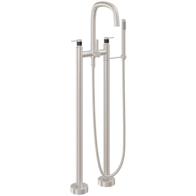 California Faucets - Contemporary Floor Mount Tub Filler - Gloss White