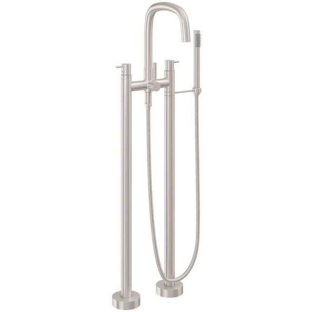 California Faucets - Contemporary Floor Mount Tub Filler - Gloss White